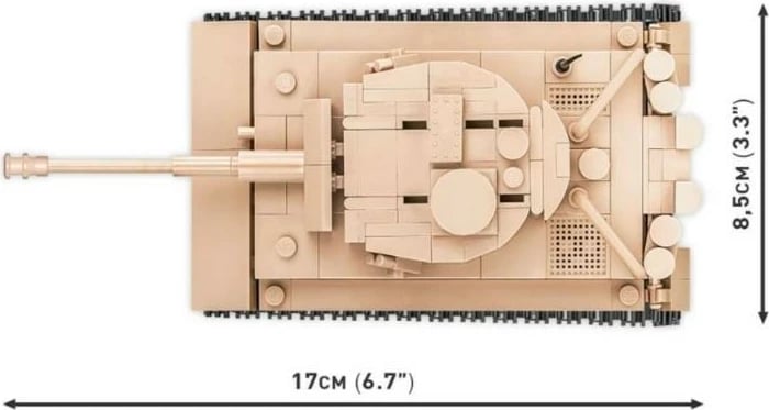 Set blloqesh Cobi Klocki PzKpfw VI Tiger 131, 340 pjesë, bezhë