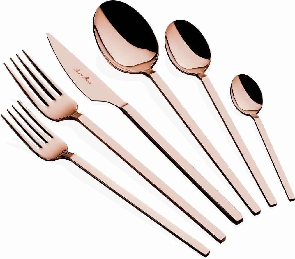 Set lugësh, pirunësh e thikash (36 copë), ngjyrë ari rozë, Hermia Concept, Carre