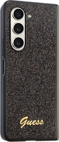 Mbështjellës Guess Glitter Script për Samsung Galaxy Z Fold 5, i zi