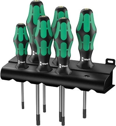 Set kaçavidash Wera 367/6 Rack, 6 copë, me mbajtëse