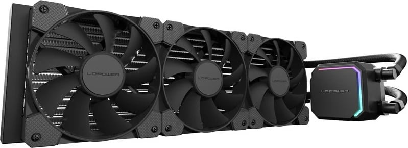 Ftohës me lëng për procesor LC-Power LC-CC-360-B, 3x120mm, RGB, i zi
