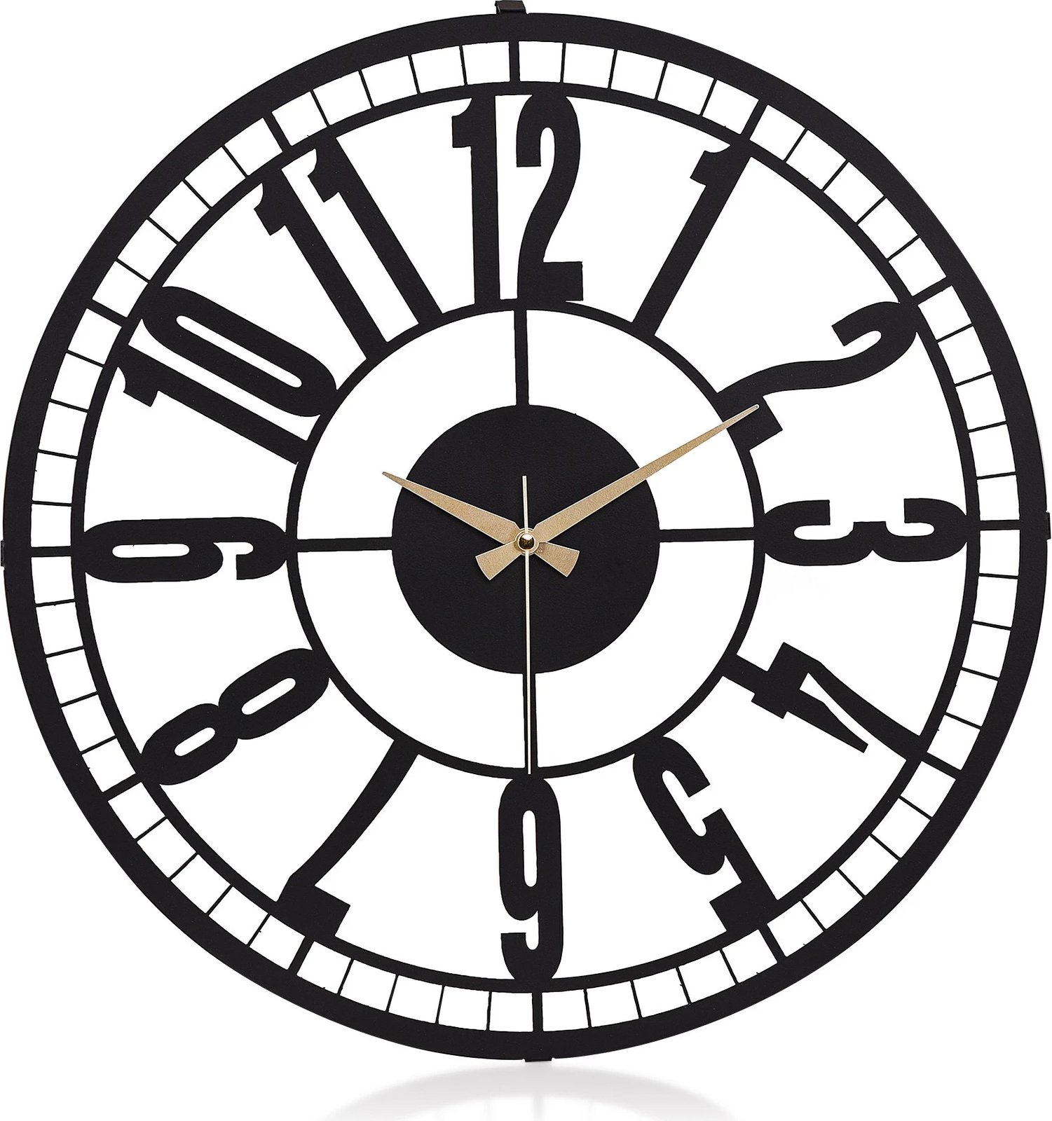 Orë muri dekorative metalike Wallity, Bruno, e zezë, 50x50cm