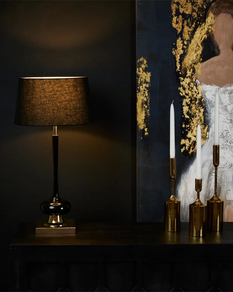 Mbajtës qiriri ARIA, alumin, ngjyrë ari, 8x8x33cm