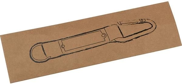 Mbajtëse çelësash MACMA me karabinë dhe rrip, e zezë