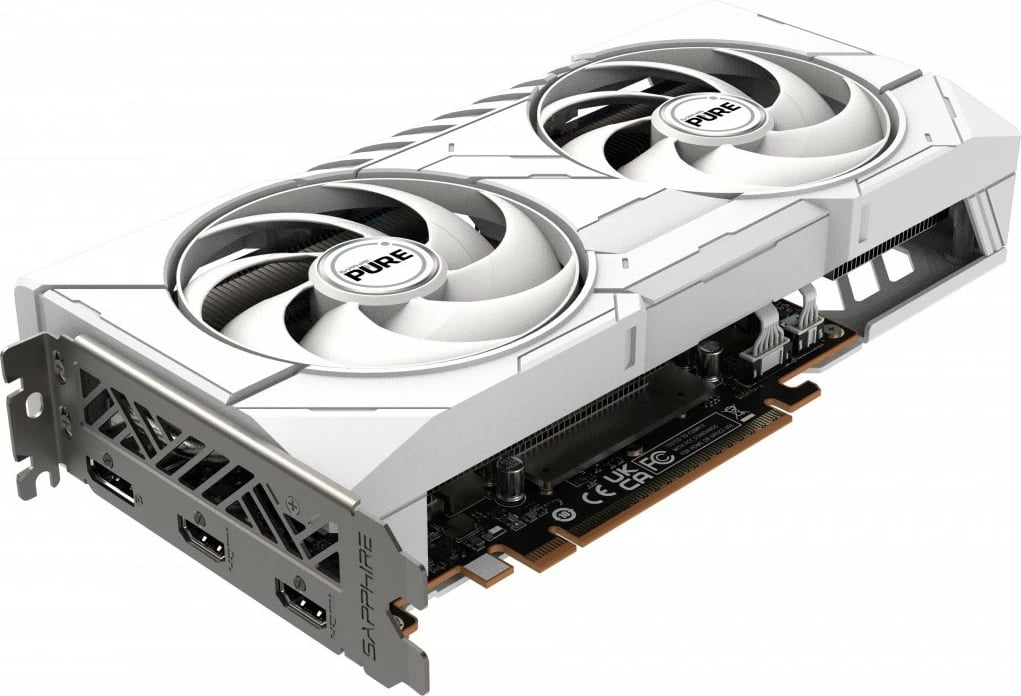 Kartelë grafike Sapphire Radeon RX 9060 XT PURE, 16GB GDDR6, 128-bit, e bardhë