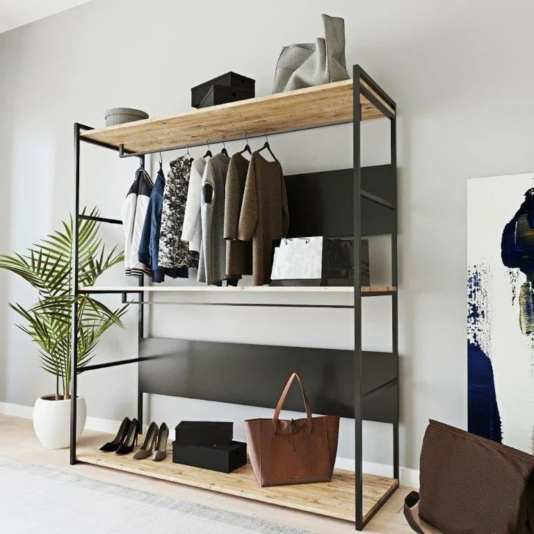 Dollap Skye Decor, Perpa, L650, ngjyrë lis dhe e zezë