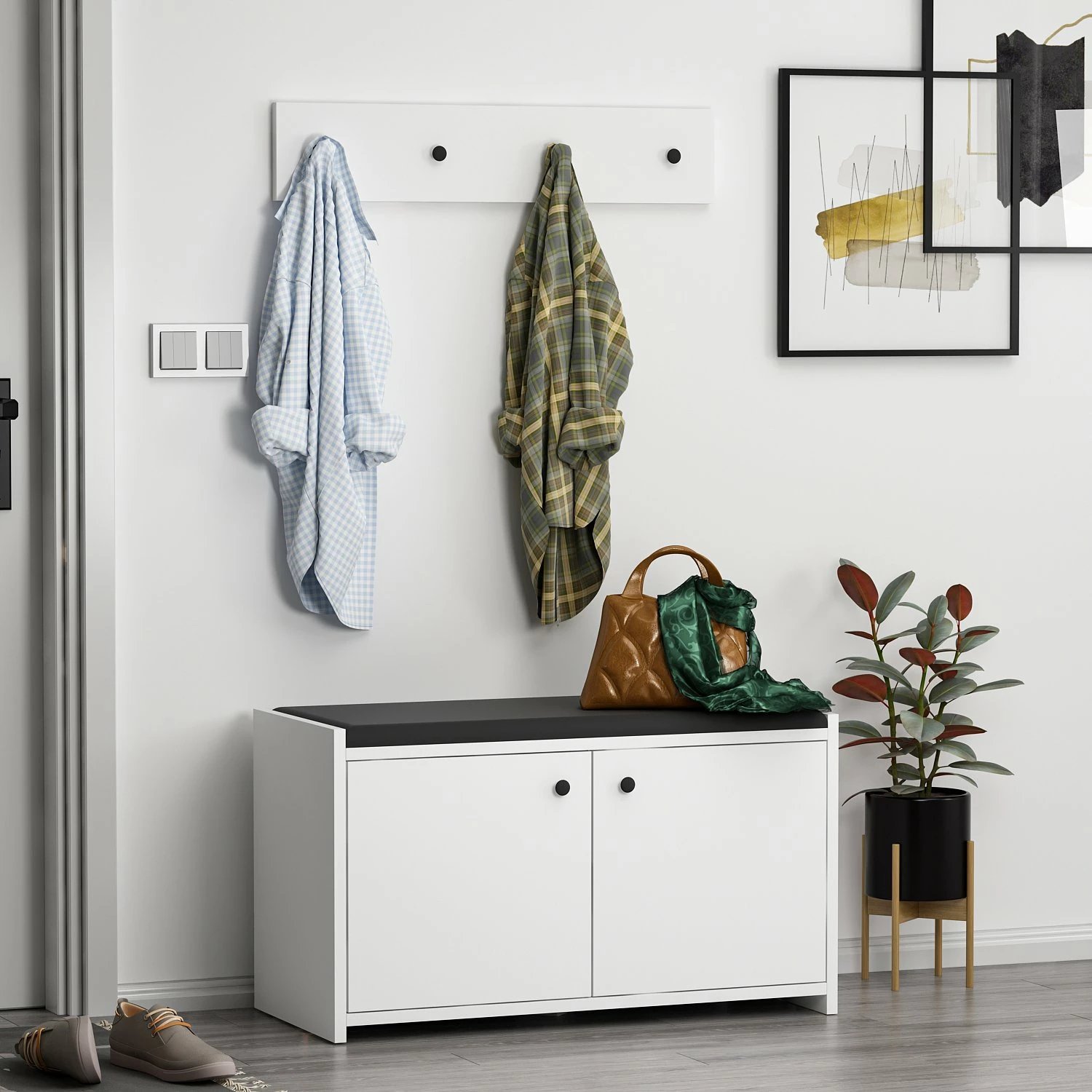 Dollap këpucësh Skye Decor, Zen, i bardhë