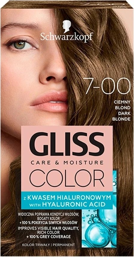 Ngjyrë për flokë Gliss Color Care & Moisture 7-00 Ciemny Blond për femra
