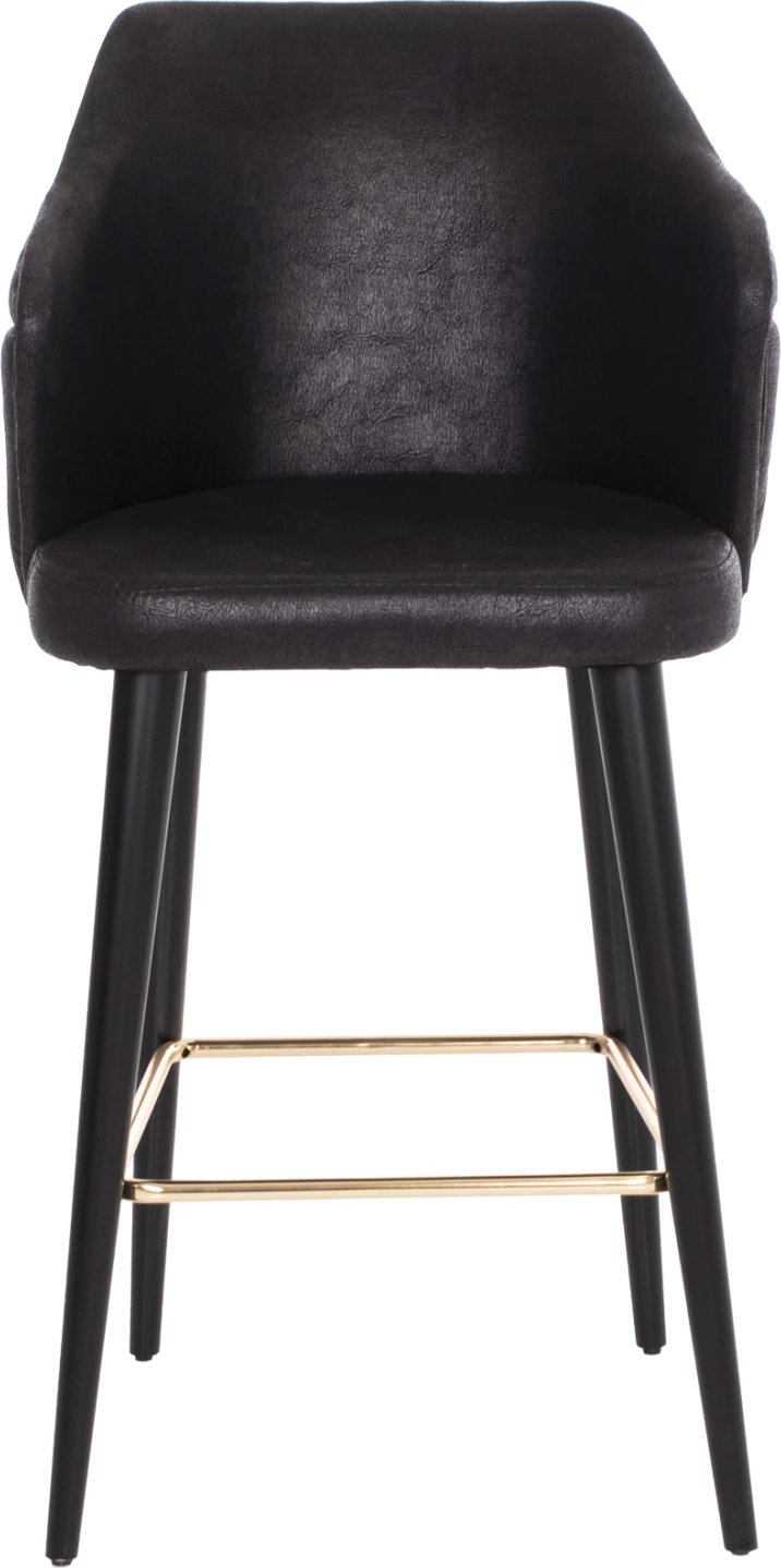 Karrige për bar profesionale FH9281.14, lloj NUBUCK, dru i zi, 50x62x108,5H cm