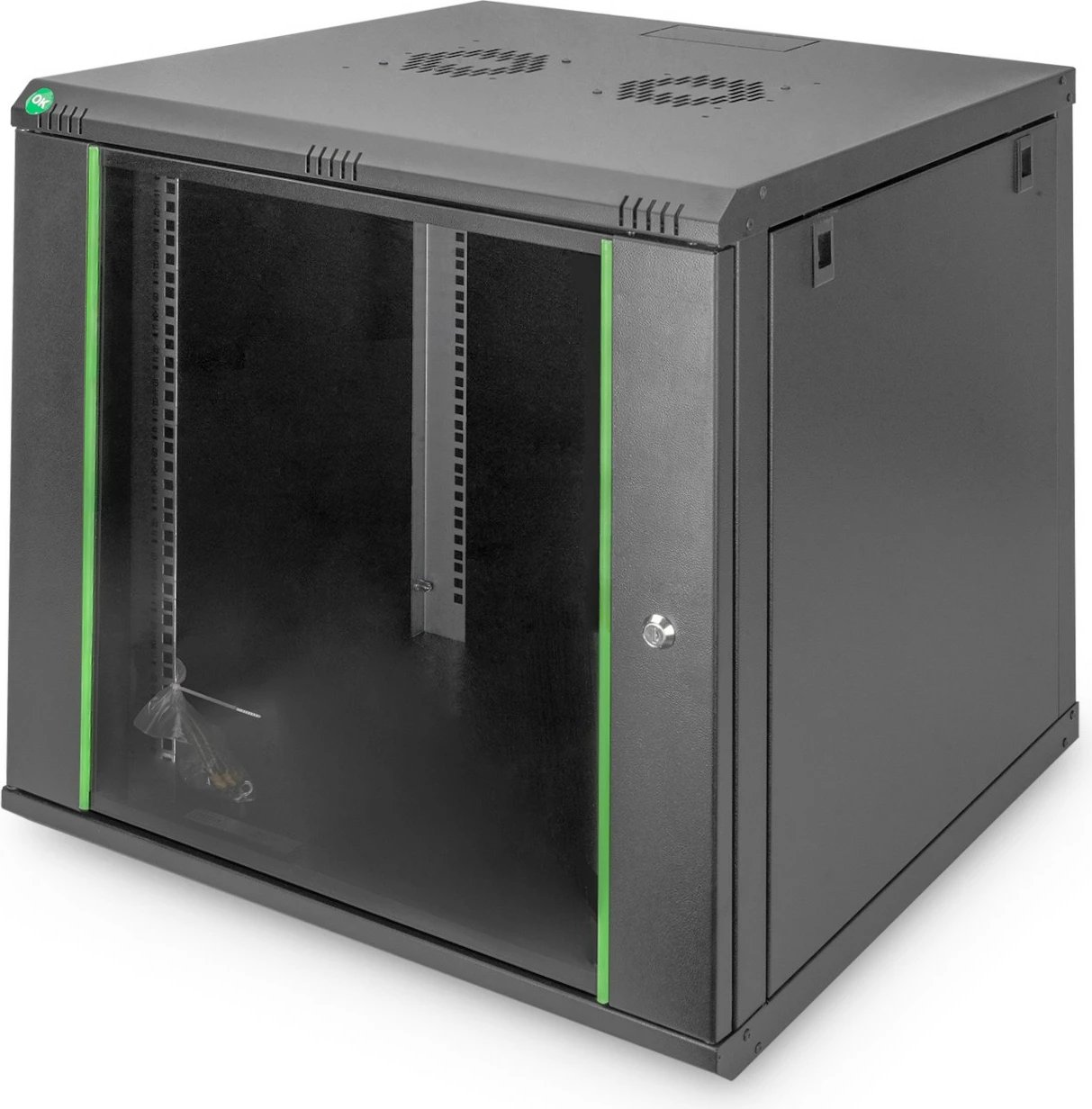 Kasë muri Digitus Dynamic 12U 607x600x600mm, e zezë