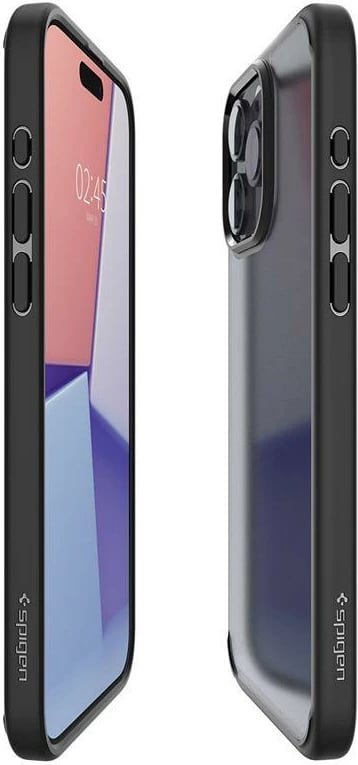 Mbështjellës Spigen Ultra Hybrid për iPhone 15 Pro Max, Transparent, i zi