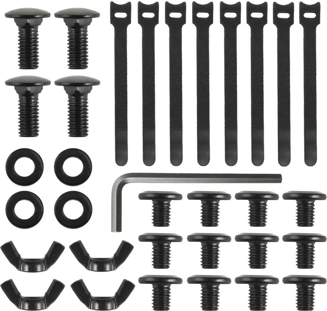 Organizator kabllosh nën tavolinë Maclean MC-102 B, dy-nivelësh, 433-728 mm, 5 kg, me 8 rripa velcro, i zi, set 1 copë