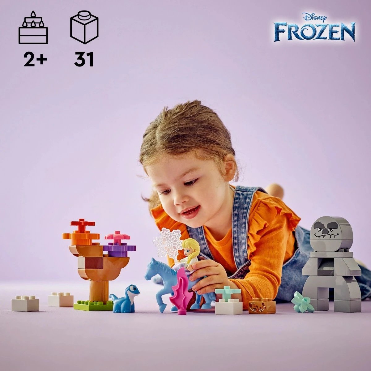 Set lodrash LEGO DUPLO Disney Frozen 2, Elsa dhe Bruni në Pyllin Magjik, 31 pjesë, për fëmijë 2+ vjeç Set lodrash LEGO DUPLO Disney Frozen 2, Elsa dhe Bruni në Pyllin Magjik, 31 pjesë, për fëmijë 2+ vjeç