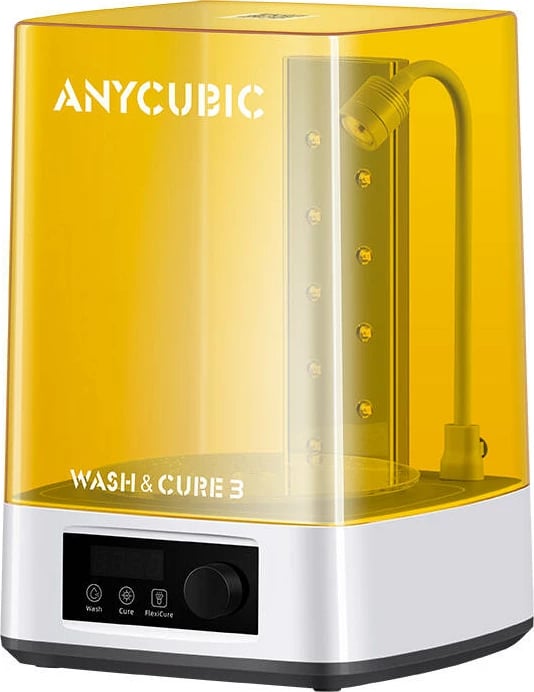 Pajisje pastrimi dhe tharje për printime 3D AnyCubic Wash & Cure 3, 4L, UV, e verdhë