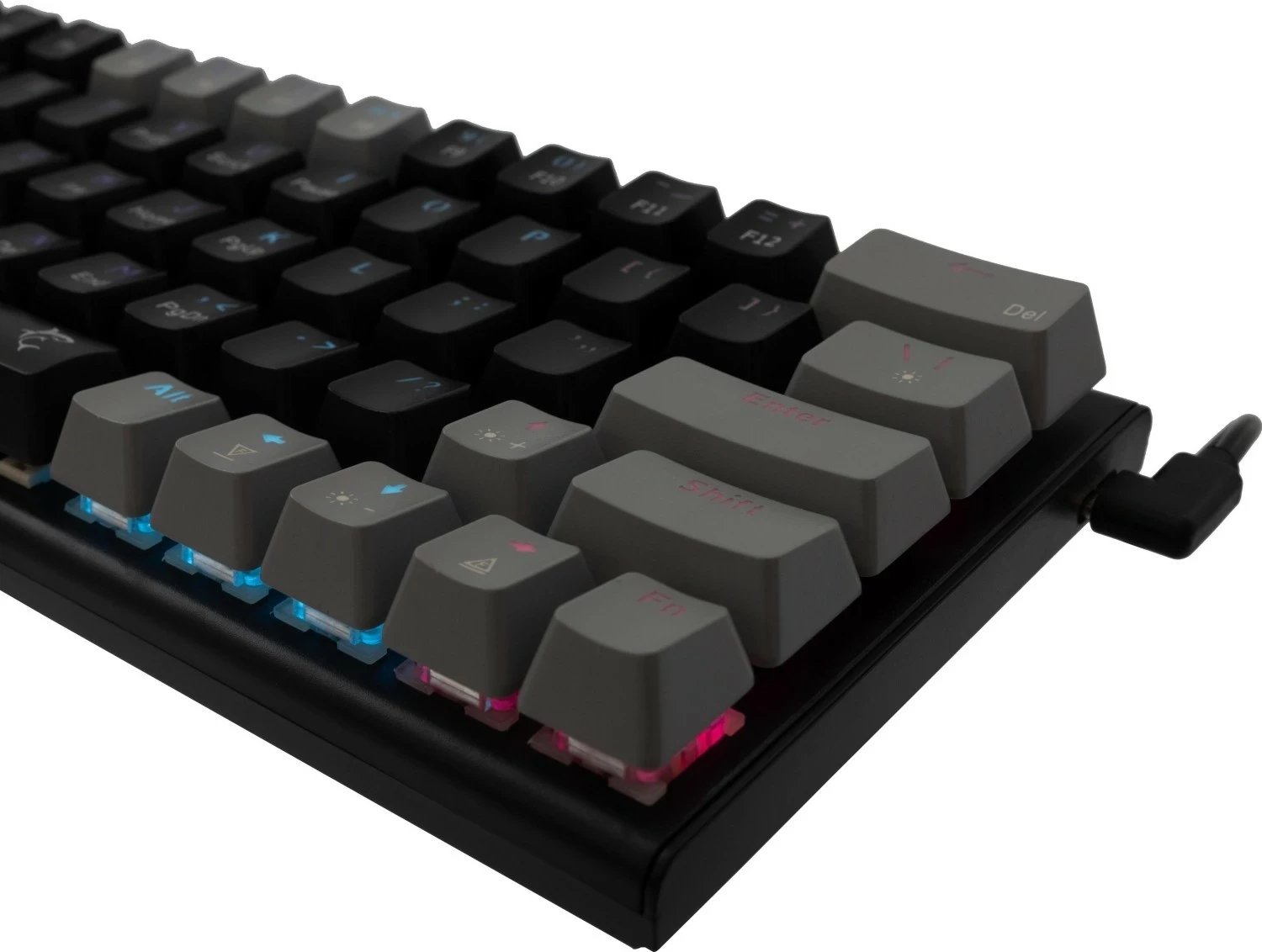Tastierë gaming White Shark Wakizashi GK-002121, 65%, RGB, blue switch, black-grey