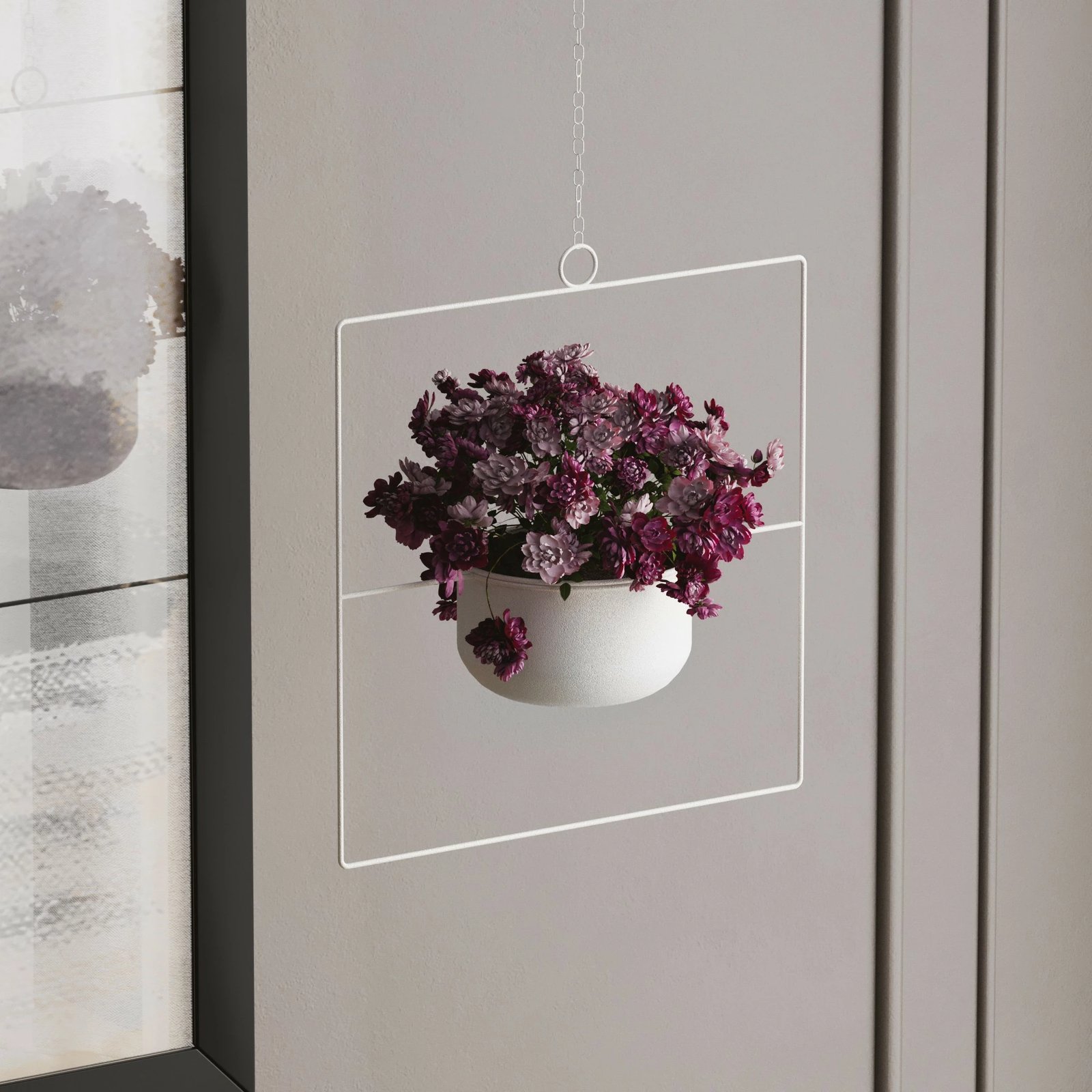 Vazo dekorative varëse, dizajn Aberto, ngjyrë e bardhë