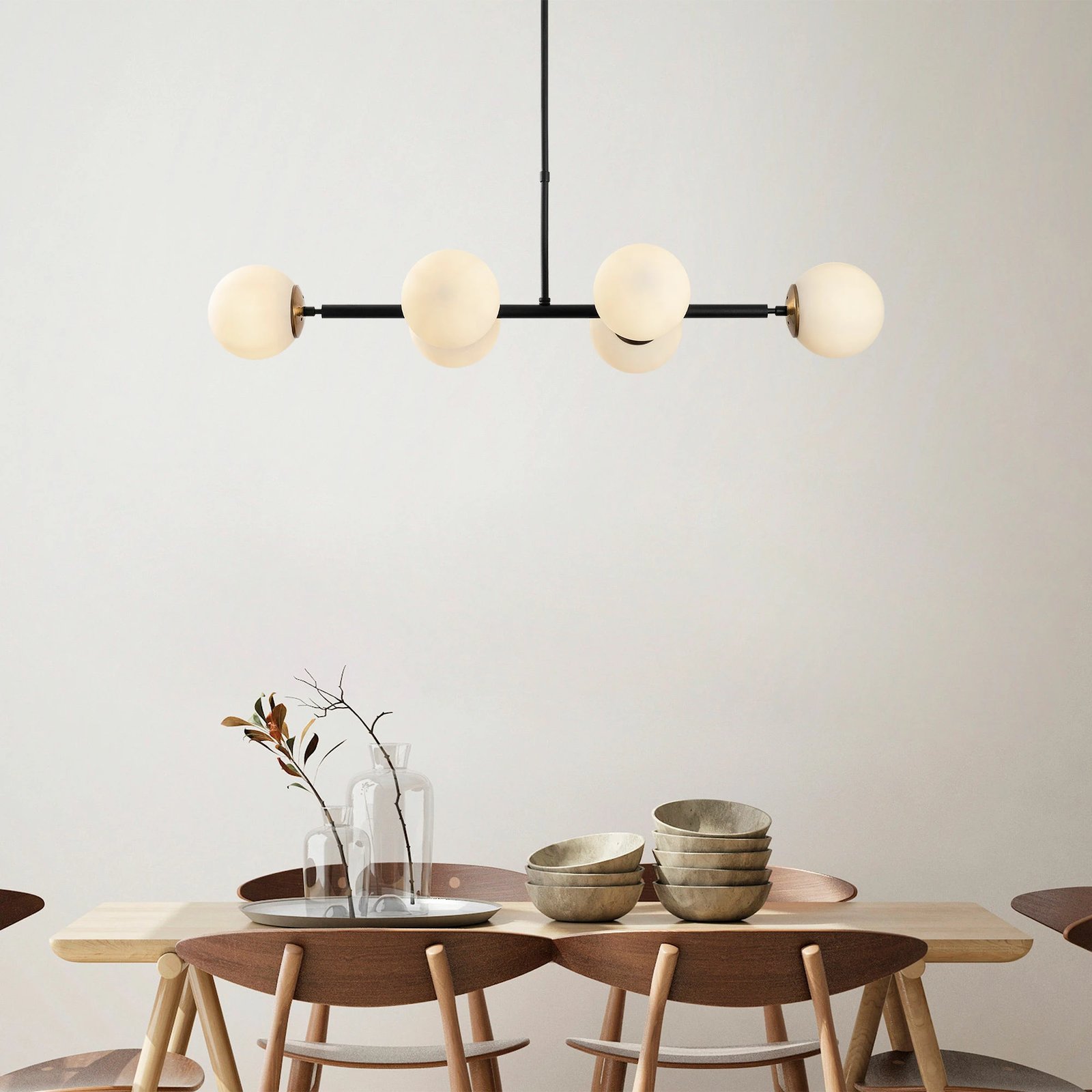 Llambë tavani Opviq Fazli - 10485, ngjyrë e zezë, antike, krem, 6 copa