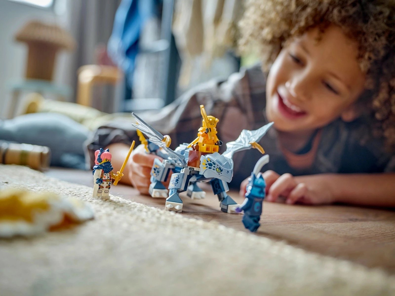 Set lodër LEGO Ninjago Riyu Dragonling 71810 me 3 minifigura, plastikë