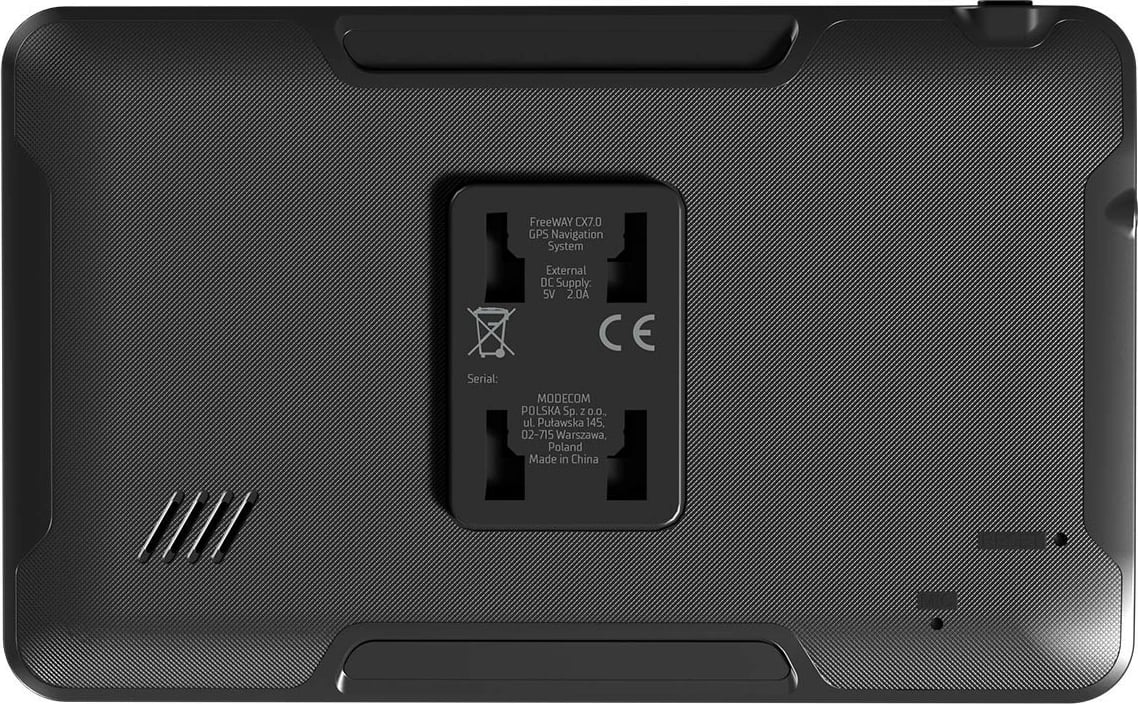 Navigacion GPS për veturë/kamion MODECOM FreeWAY CX 7.0 iGO, 7" TFT, 8GB, 256MB RAM, microSD, Evropë, përditësim 1‑vjeçar