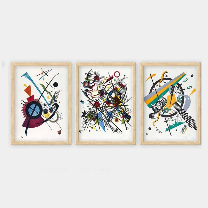 Pikturë dekorative me kornizë (3 copë), Wallity, 3NTC_UN2968523_5575