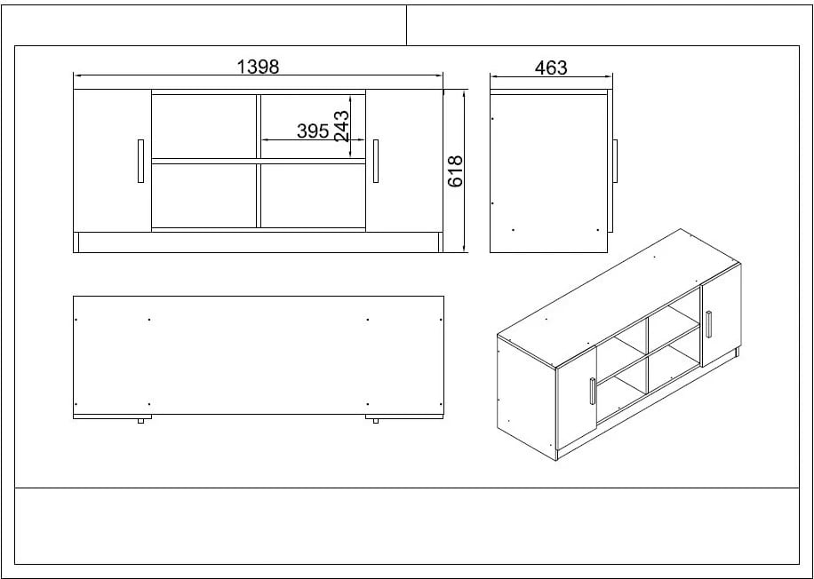 Set mobiljesh për zyre Skye Decor, VO19-OB, ngjyrë lis, larx, e zezë