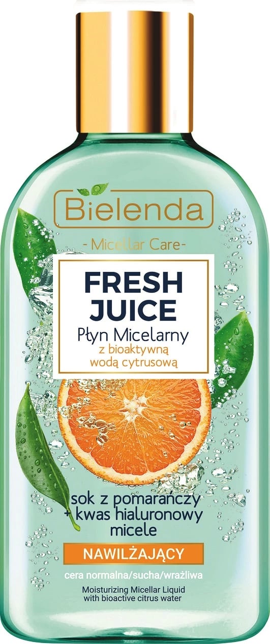 Ujë micelar për femra Bielenda Fresh Juice Moisturizing me ujë agrumesh portokalli 500ml