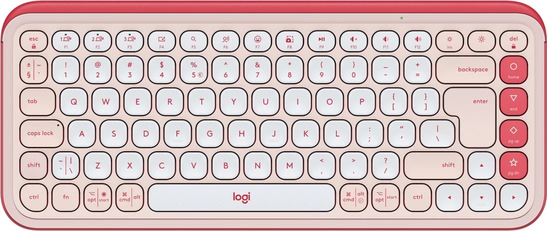 Tastierë, Logitech, POP Keys 920-013073, US-Intl layout, rozë
