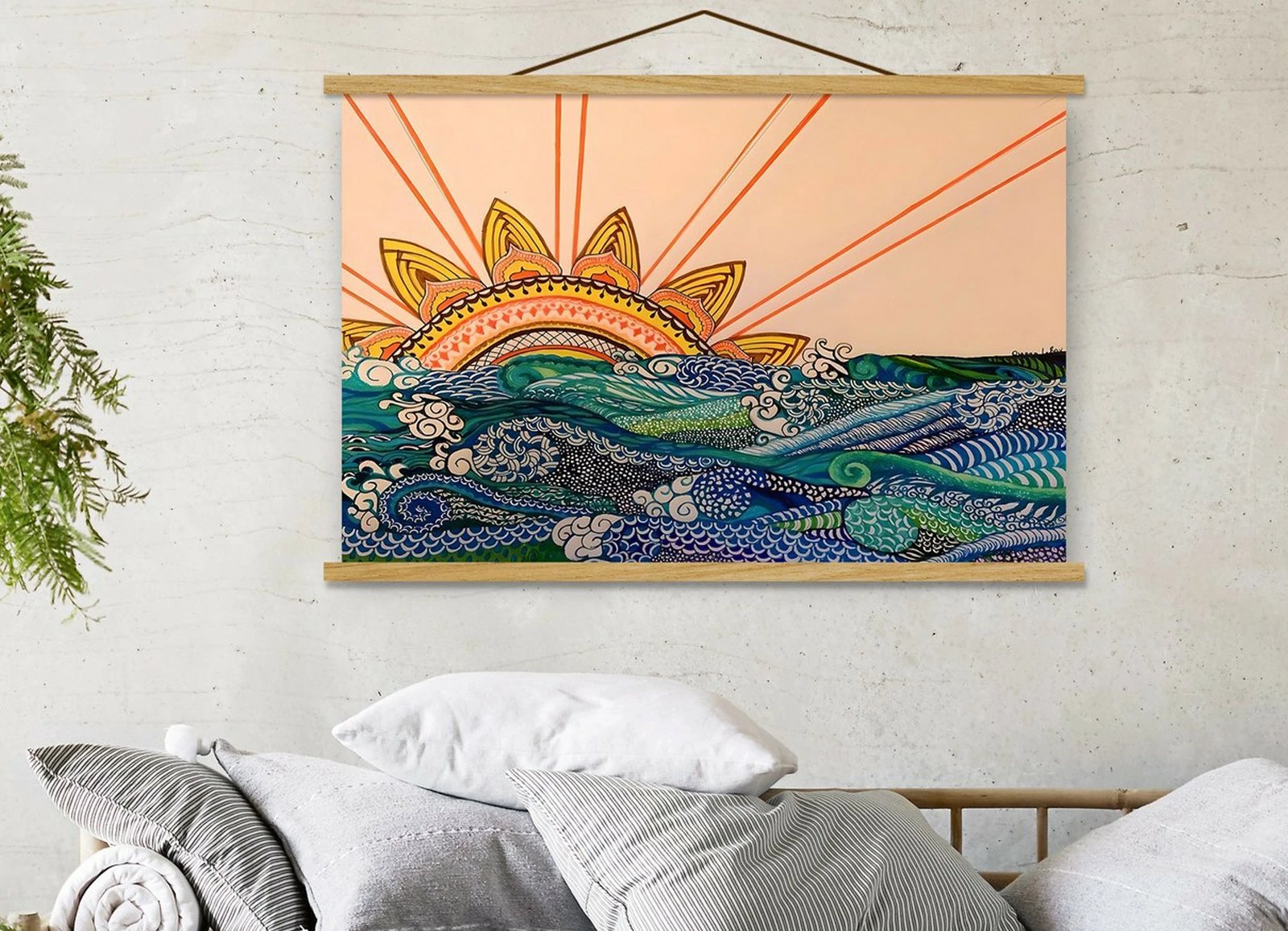 Pikturë dekorative me kornizë, shumëngjyrëshe, MRG24, 50x70cm