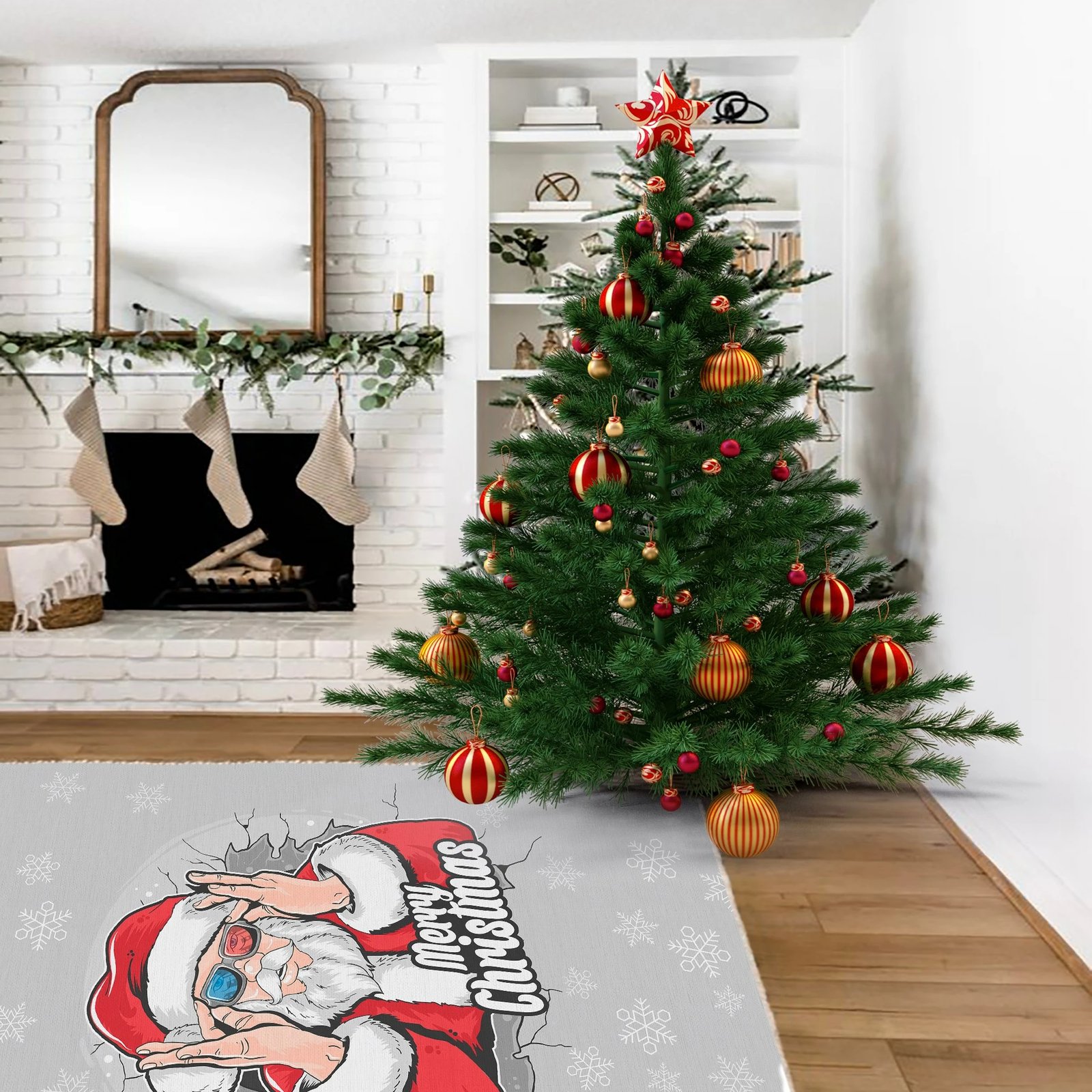 Qilim multingjyrësh, dizajn Krishtlindjesh, 80x300cm, Conceptum Hypnose, Woopamuk427