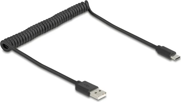 USB kabllo DeLOCK 90368, USB A në USB C, 0.75m, USB 2.0, e zezë