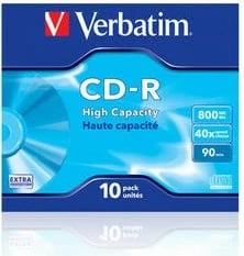 CD-R Verbatim 43428, 800MB, 40x, 10 copë, Jewel Case