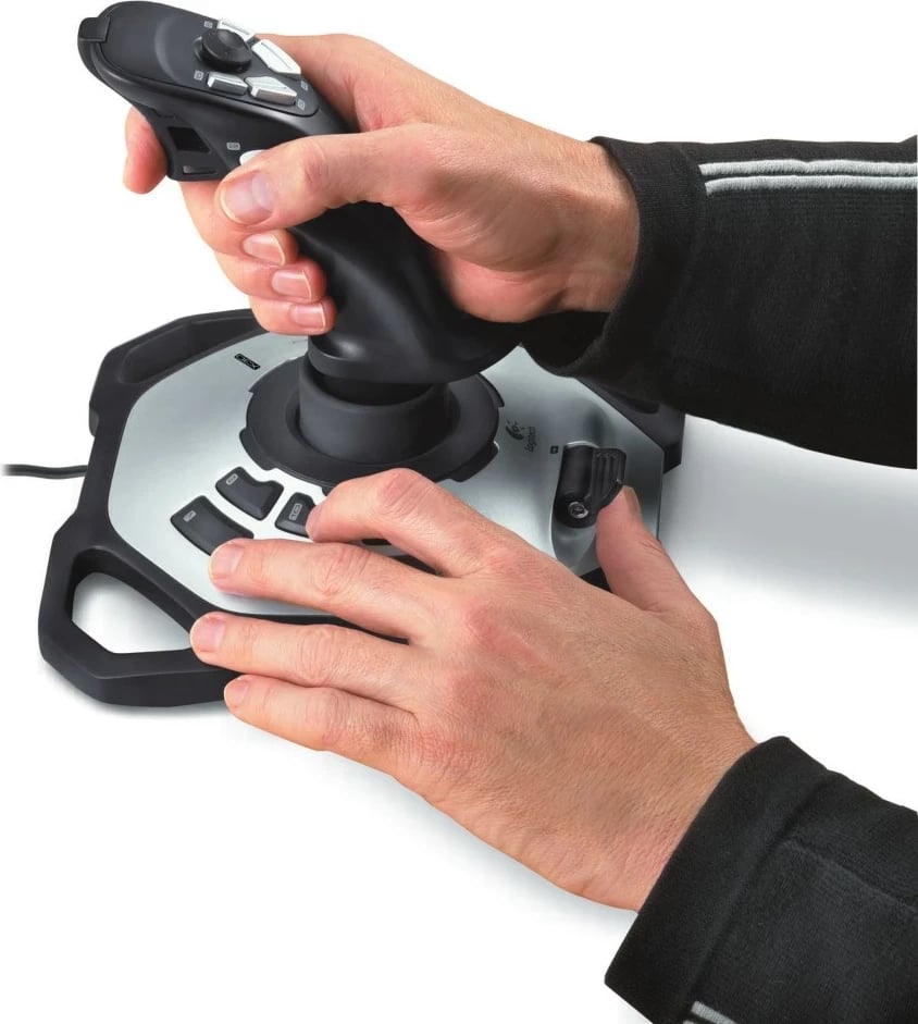 Joystick Logitech G Extreme 3D PRO, me kabllo, për PC, i zi