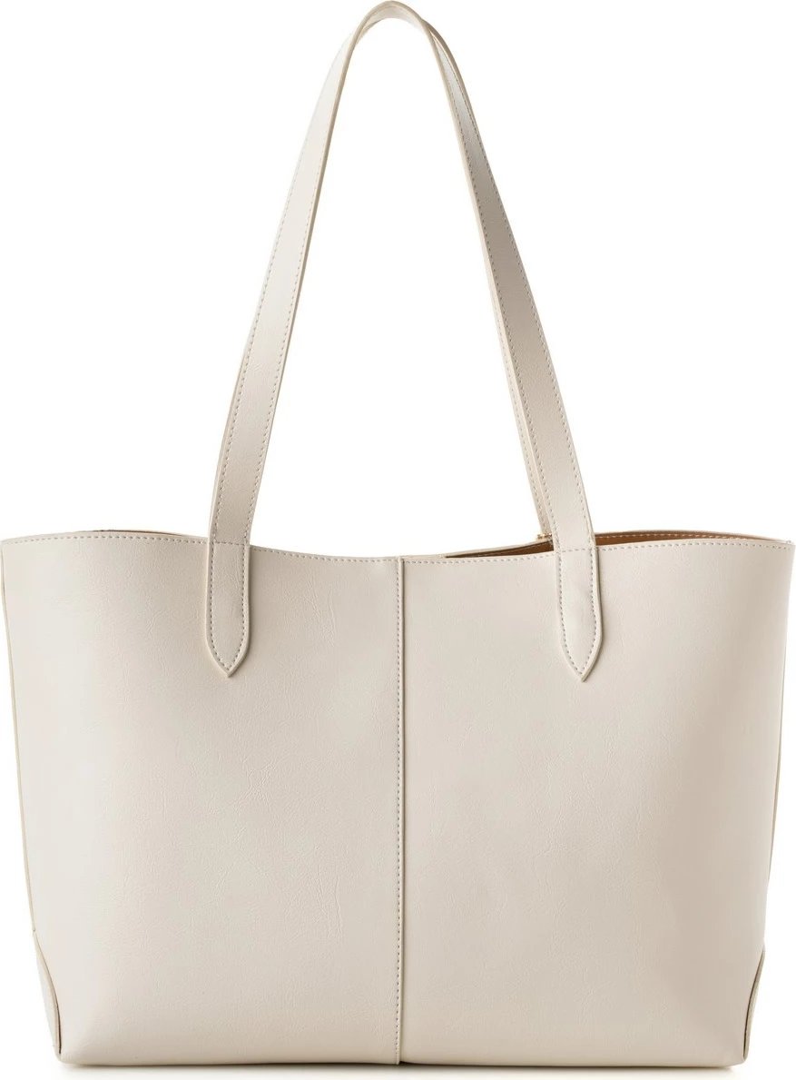 Çantë tote Vince Camuto, Savona, ngjyrë e bardhë e çelët