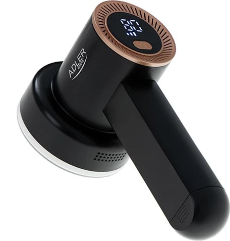 Heqës pushash, Adler, AD 9619, ekran LED, 3 shpejtësi 6500/7500/8500 rpm, bateri 2000mAh, USB-C, e zezë-ari