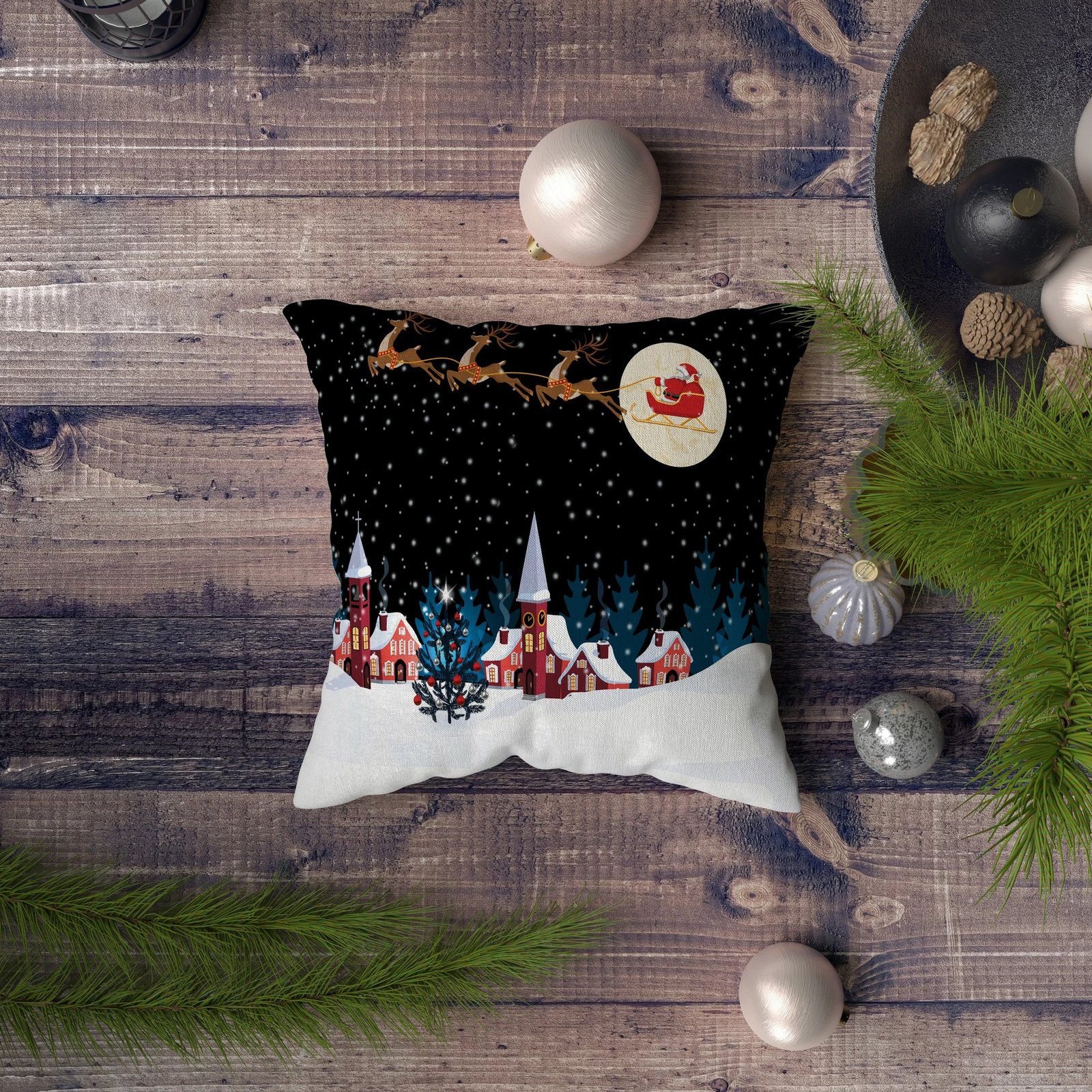 Jastëk dekorativ Aberto Design, NYXMAS116, shumëngjyrësh, 43x43cm