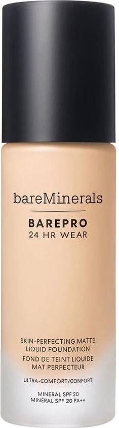 Fondatinë për femra bareMinerals BarePro 24HR Wear Skin-Perfecting Matte Liquid Foundation SPF20 Fair 10 Warm, 30ml