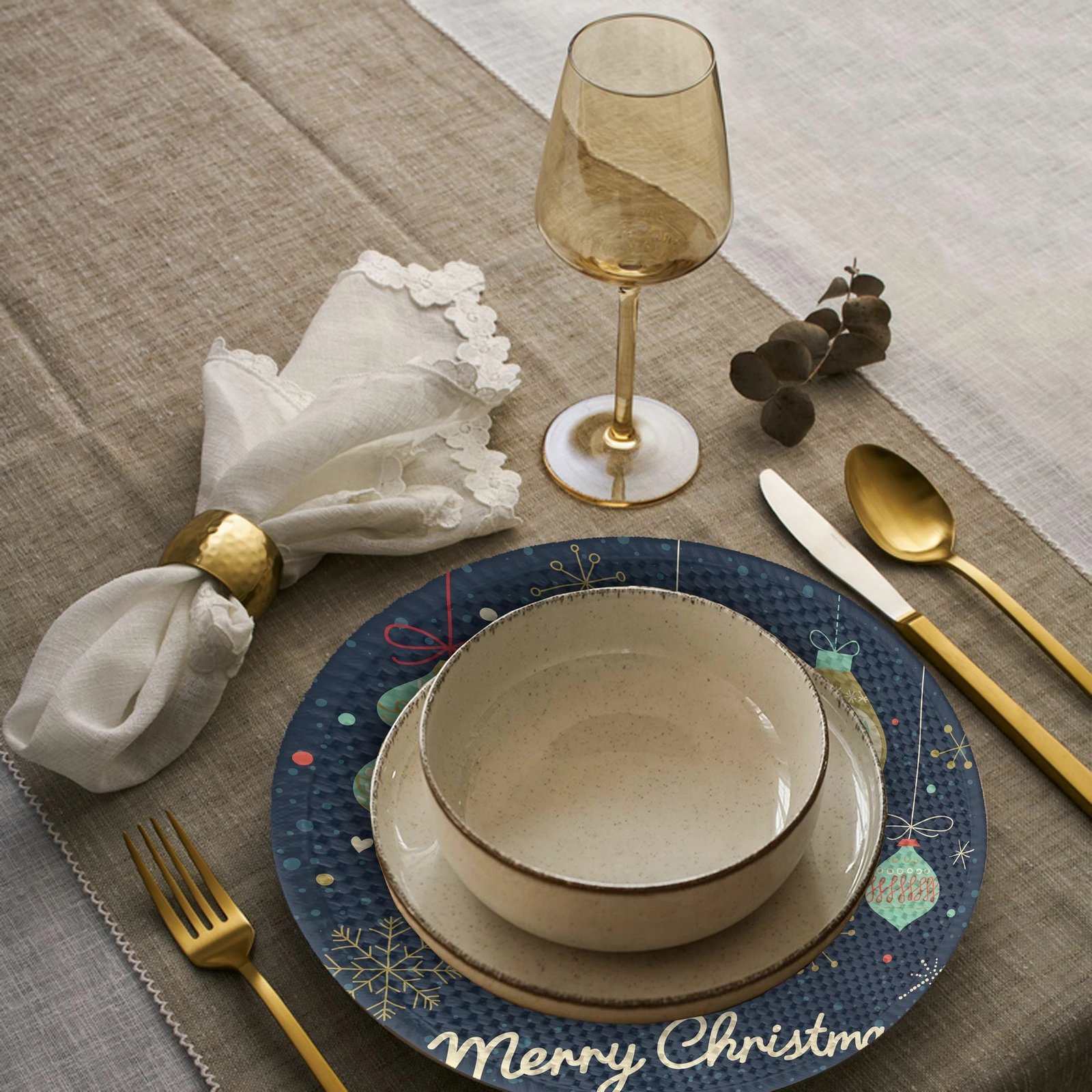 Set 4 nënshtrues tavoline Hermia Concept, shumëngjyrësh, 37cm, 4348Supla