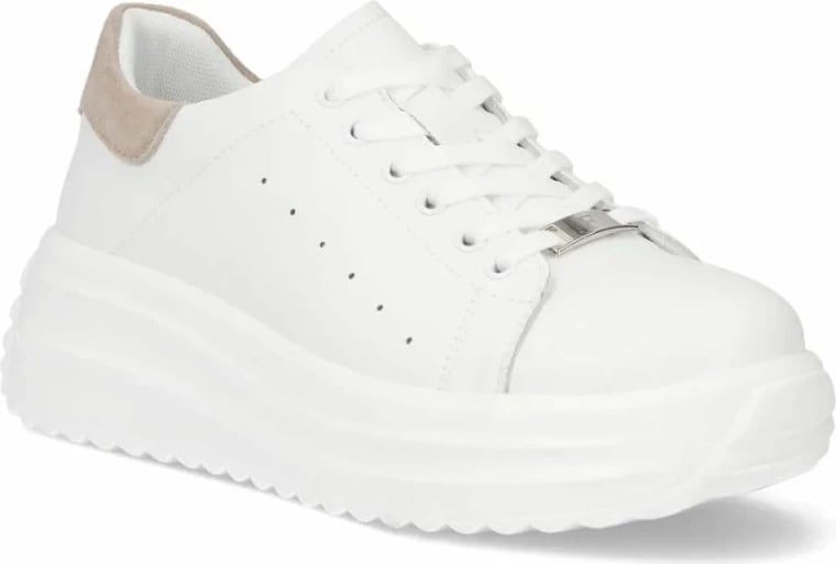 Këpucë platforme për femra Filippo, të bardha