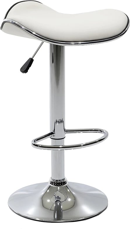 Karrige për bar Enzo palosëse, e bardhë, metal krom, 45x44x87cm, set prej 2 copë