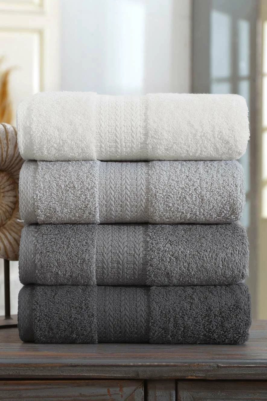 Set peshqirësh për duar (4 copë), Mijolnir, ngjyrë gri