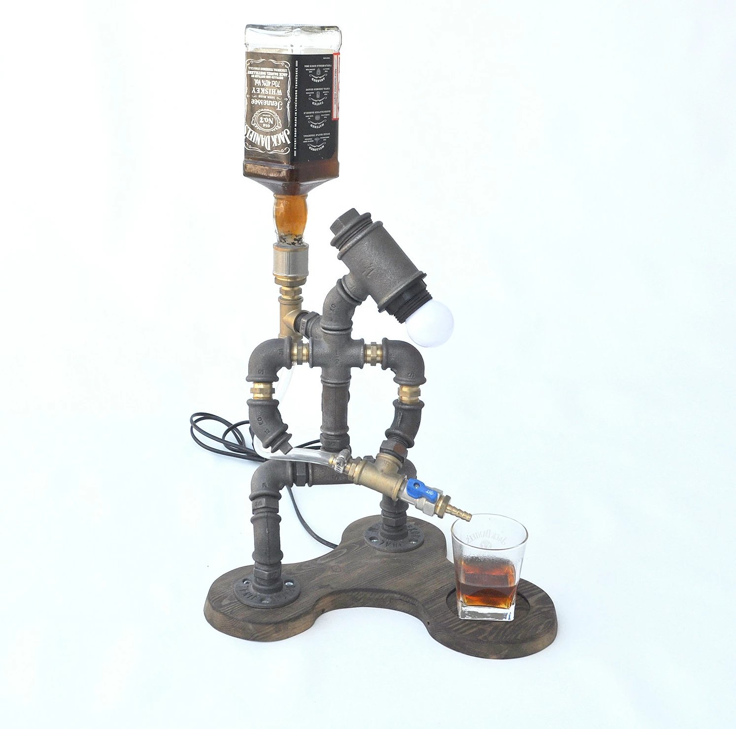 Dispenser për pije, Skye Decor, DSP006, ngjyrë arre dhe e zezë