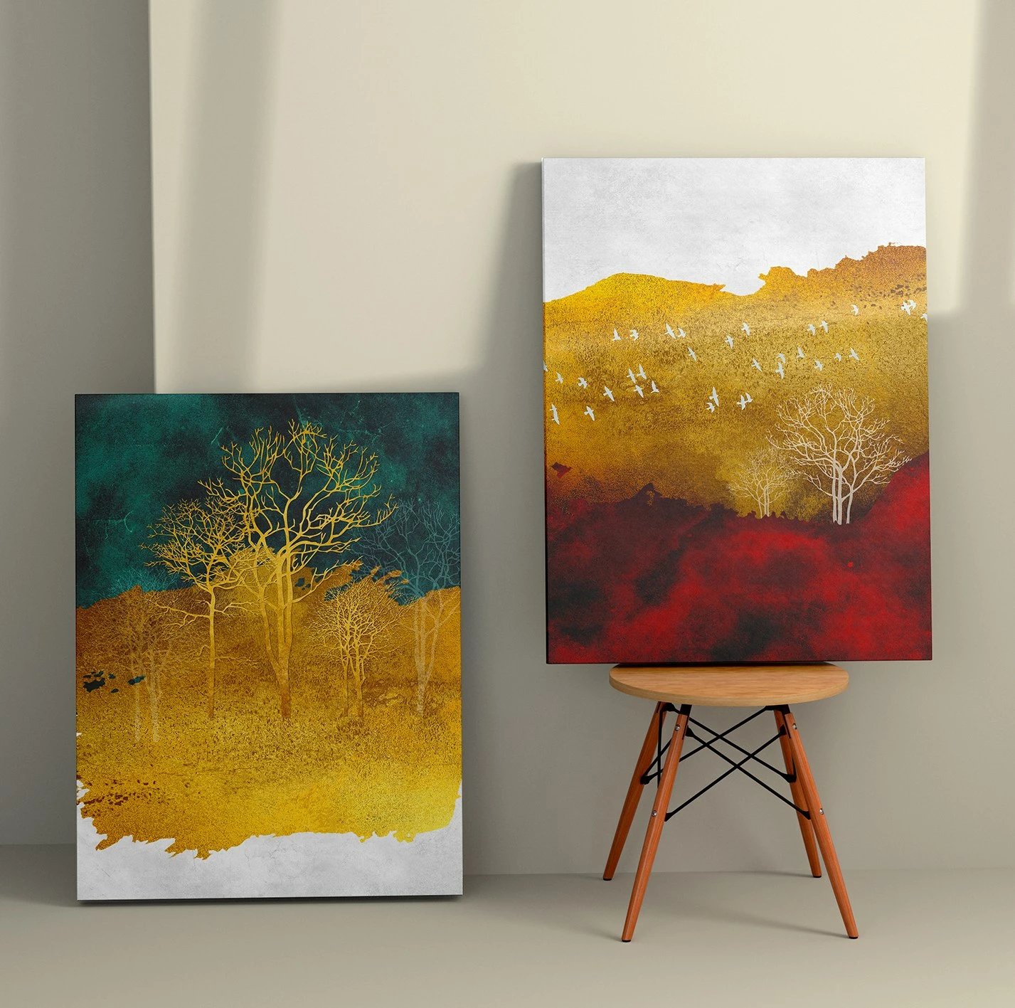 Piktura dekorative në kanavacë (2 copë), Wallity, 2KNV4281, 50x70cm