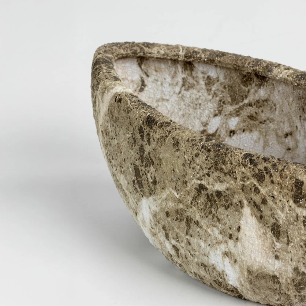 Set vazo për bimë NANGA, 2 copë, qeramikë, bezhë-kafe, 46x22x20cm