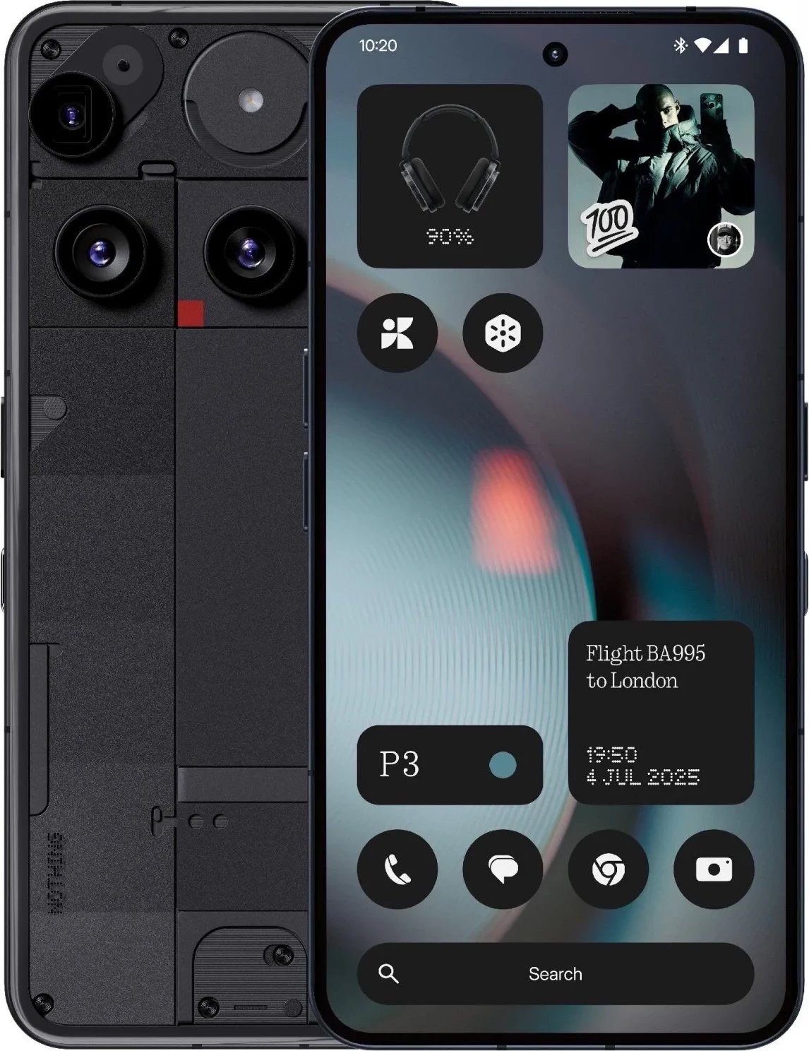 Celular Nothing Phone (3) 5G, 16GB RAM, 512GB, e zezë