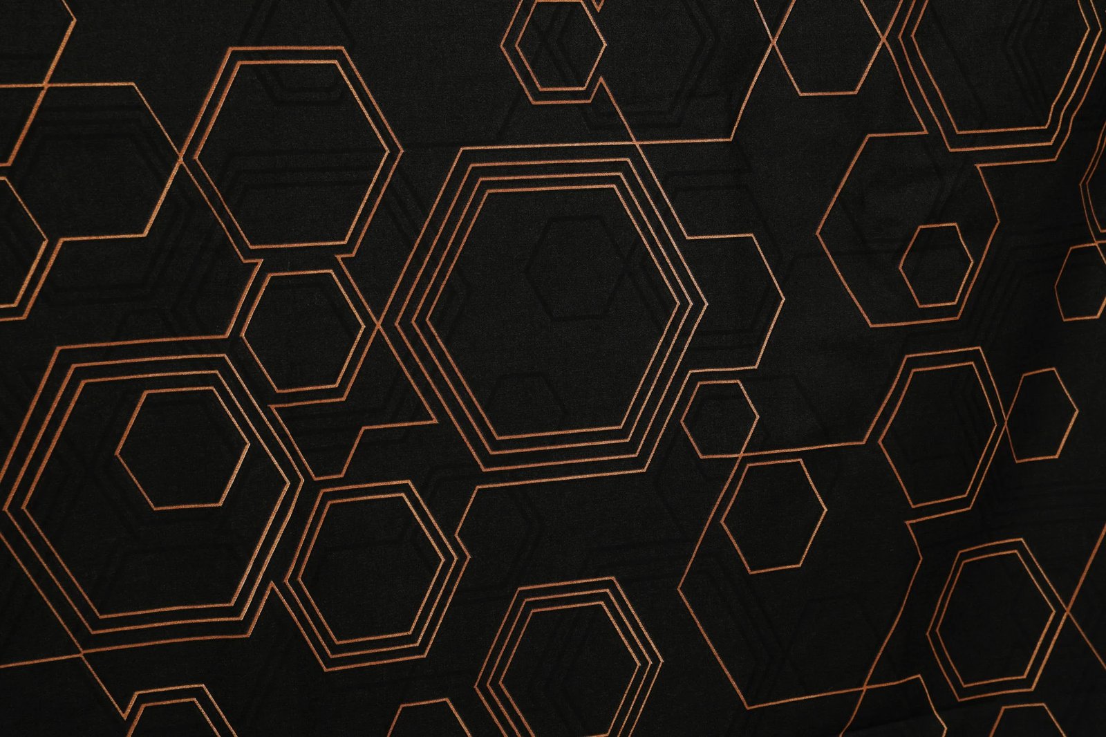 Set mbulesë për jorgan King, Ranforce, L'essentiel, ngjyrë bakri dhe e zezë