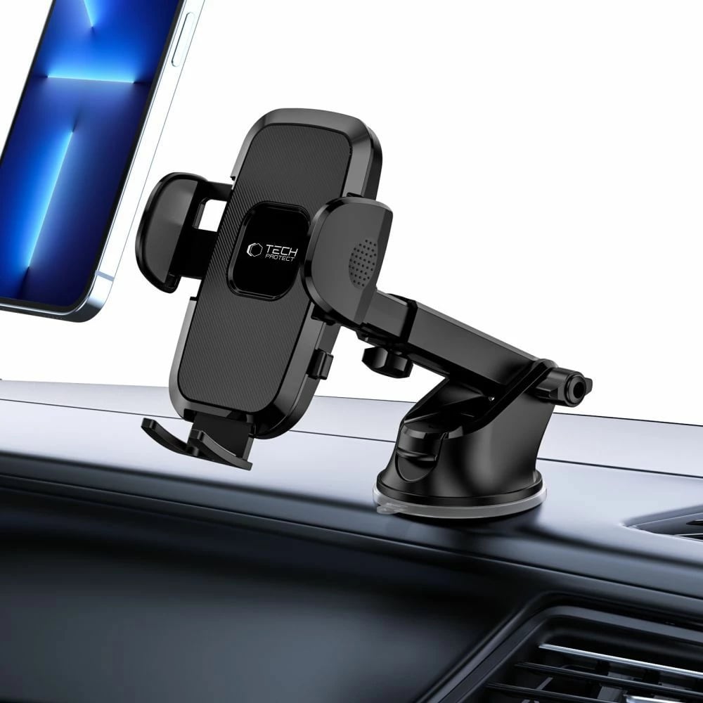 Mbajtës për celular Tech-Protect V3 për xham ose panel, i zi