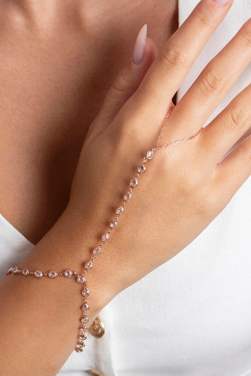 Zinxhir dore argjendi, ngjyrë rozë ari, Jumeon, TFNY65247R