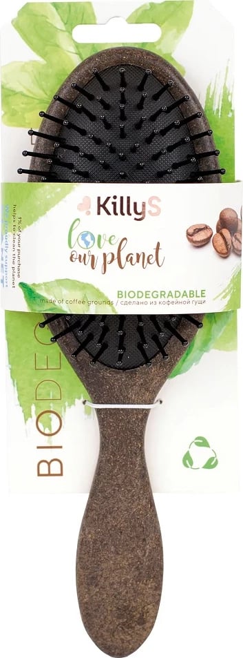 Furçë flokësh KillyS Biodegradable Coffee për femra, kawa, 1 copë