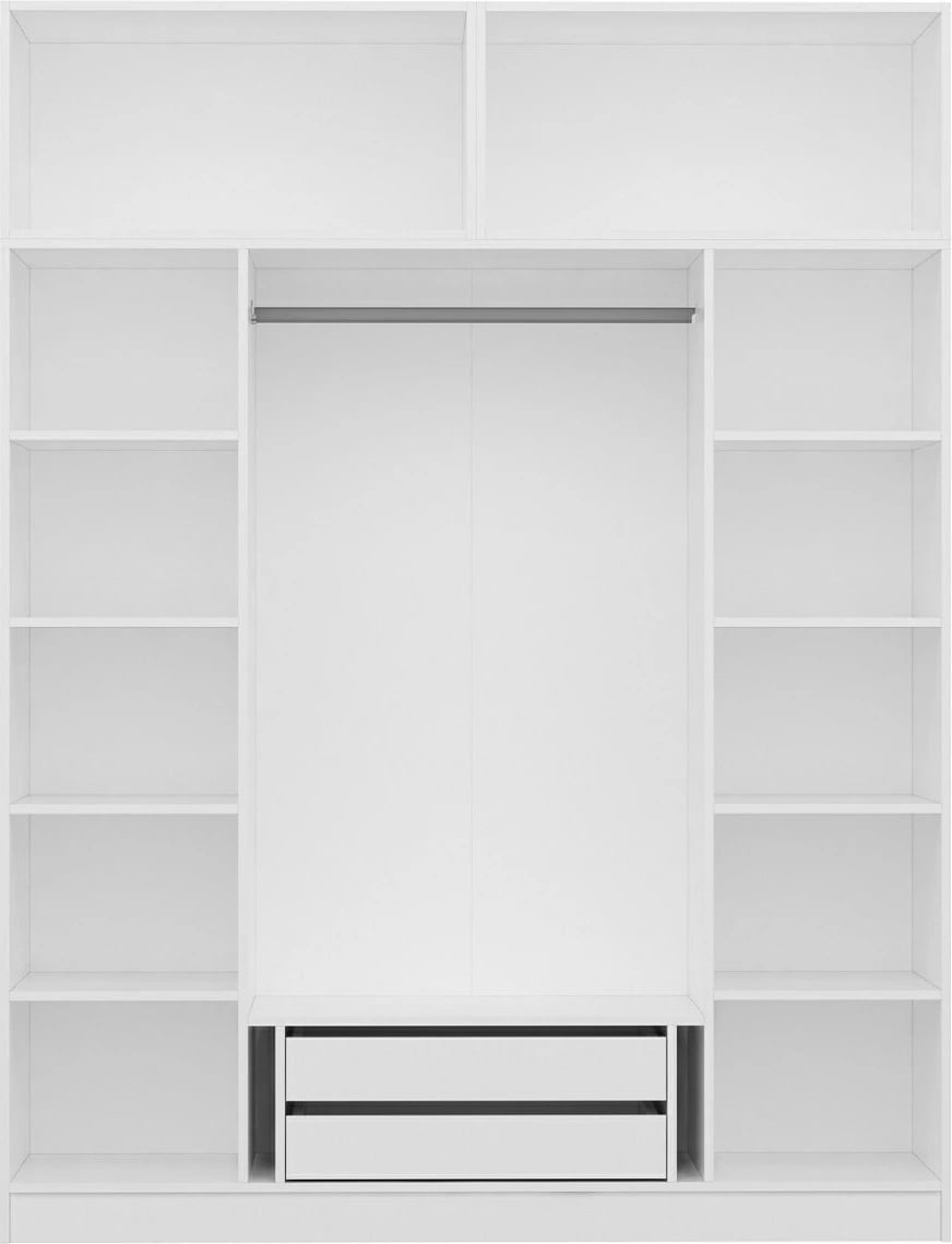 Dollap për rroba, ngjyrë e bardhë, Skye Decor, Kale - 5227