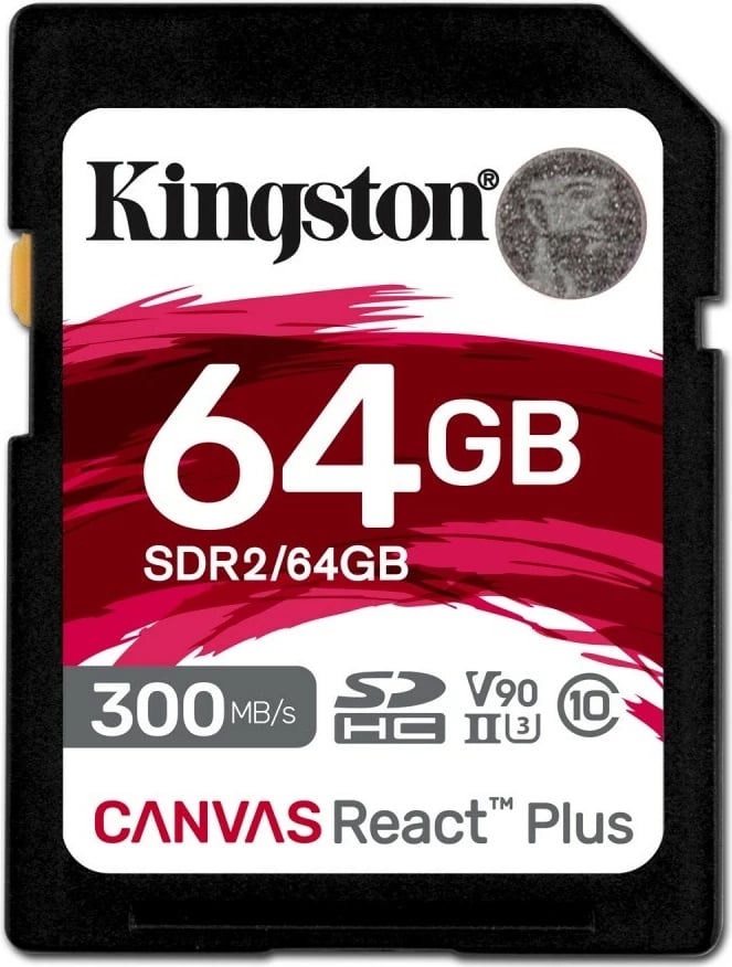 Kartelë memorie SD Kingston Canvas React Plus 64GB, SDR2/64GB, 300/260 MB/s